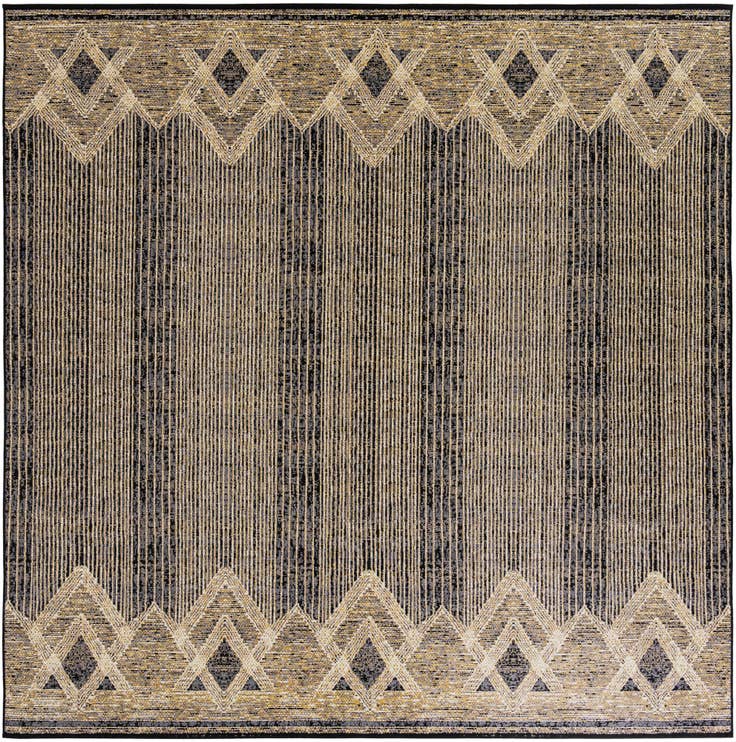 Detail image of 10' x 10' Easy-Clean Modern Indoor / Outdoor Square Rug