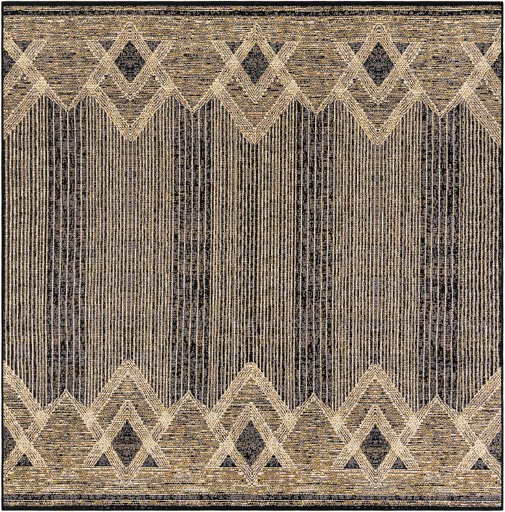 Detail image of 7' 10 x 7' 10 Easy-Clean Modern Indoor / Outdoor Square Rug