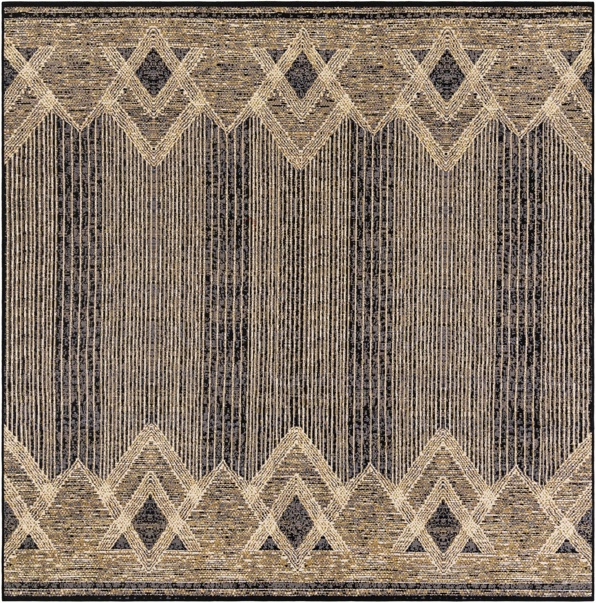 7' 10 x 7' 10  Washable Modern Indoor / Outdoor Square Rug