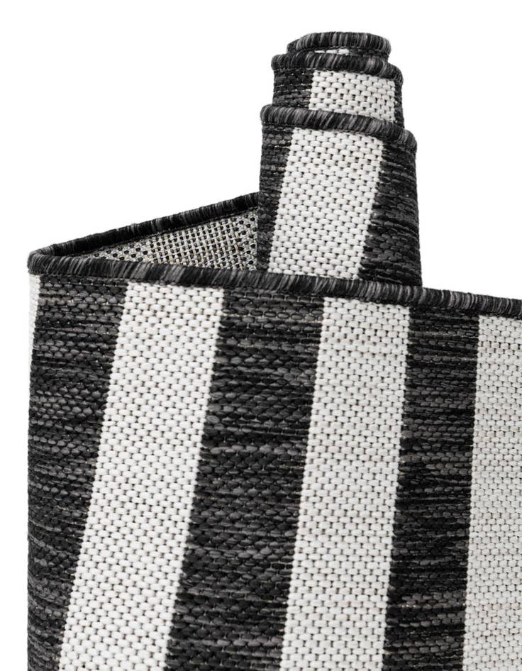 Detail image of 13' x 13'  Washable Striped Indoor / Outdoor Square Rug