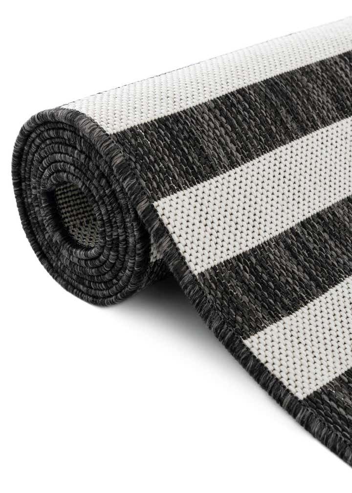 13' x 13' Easy-Clean Striped Indoor / Outdoor Square Rug