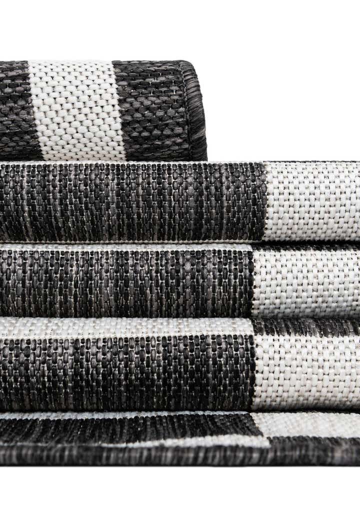 13' x 13' Easy-Clean Striped Indoor / Outdoor Square Rug