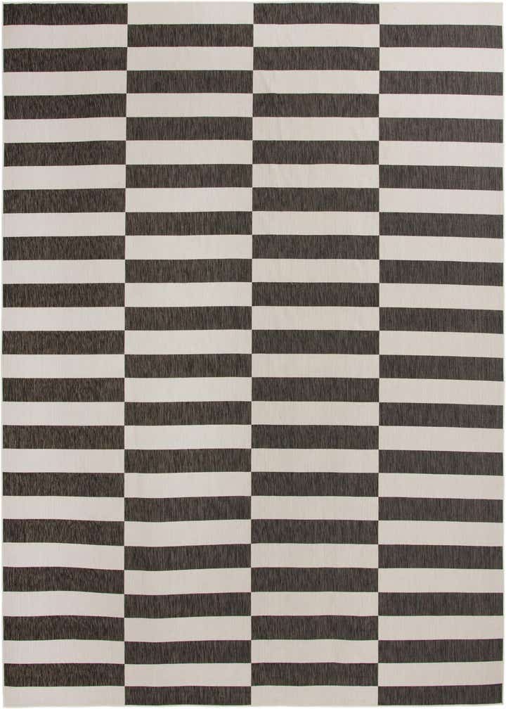 13' x 13' Easy-Clean Striped Indoor / Outdoor Square Rug