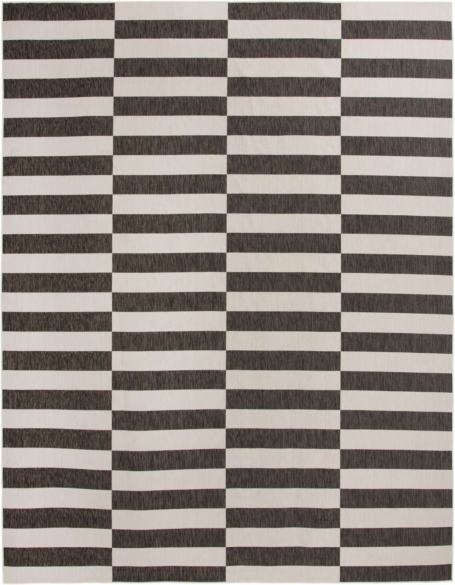 13' x 13' Easy-Clean Striped Indoor / Outdoor Square Rug