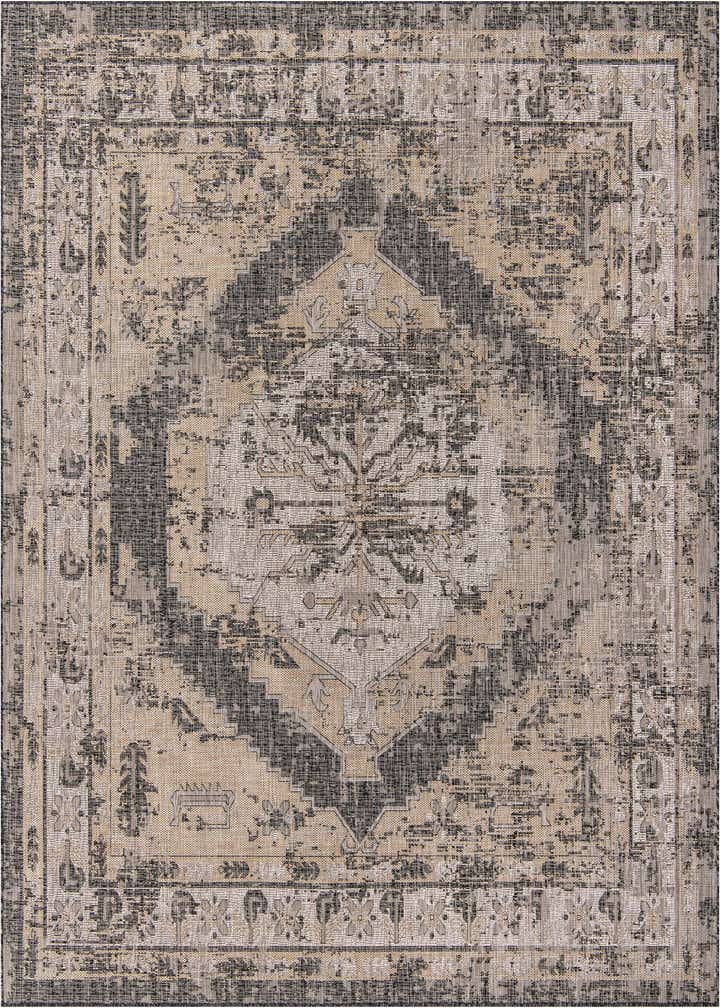 13' x 13' Easy-Clean Traditional Indoor / Outdoor Square Rug