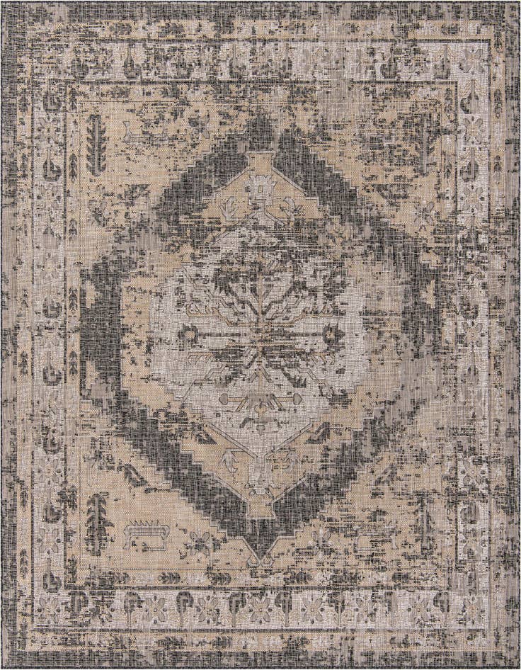 Detail image of 13' x 13' Easy-Clean Traditional Indoor / Outdoor Square Rug