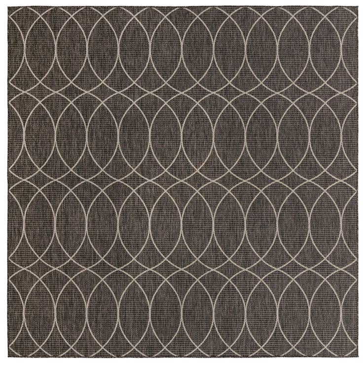 Detail image of 10' x 10' Easy-Clean Trellis Indoor / Outdoor Square Rug