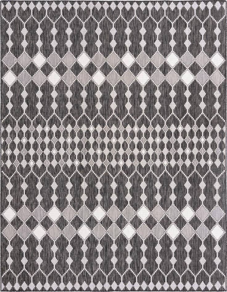 Detail image of 10' x 10' Easy-Clean Trellis Indoor / Outdoor Square Rug