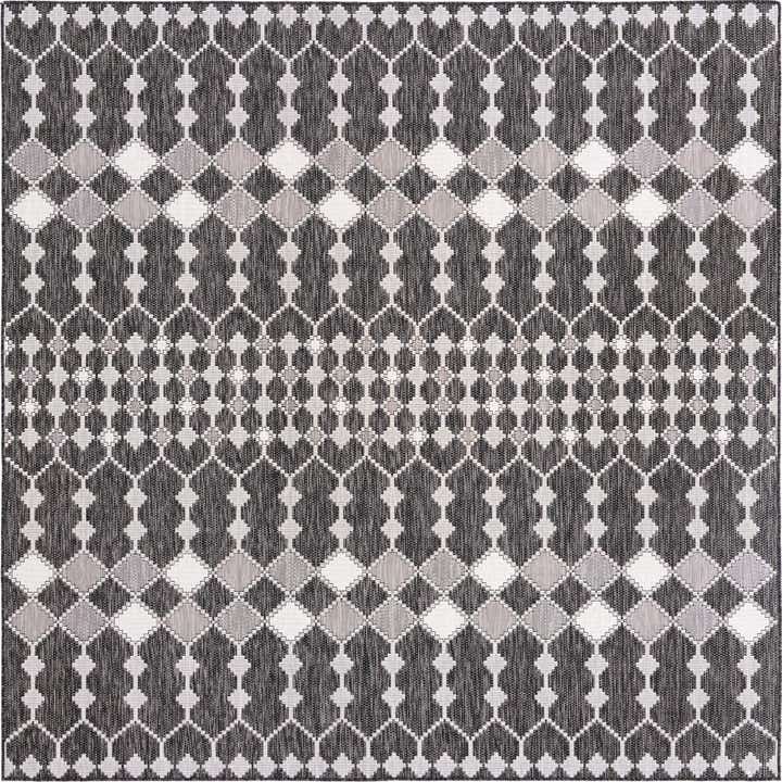 10' x 10' Easy-Clean Trellis Indoor / Outdoor Square Rug