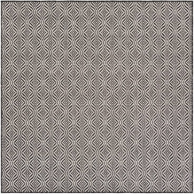 Detail image of 6' x 6' Easy-Clean Trellis Indoor / Outdoor Square Rug