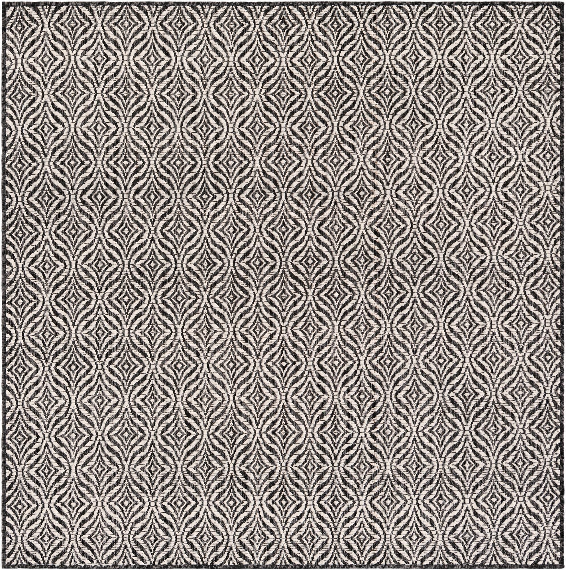 Primary image 5' 3 x 5' 3  Washable Trellis Indoor / Outdoor Square Rug