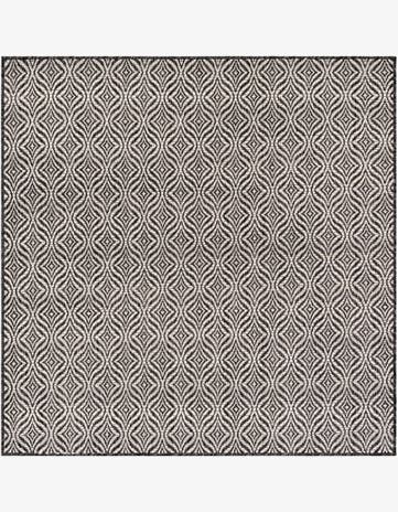 5' 3 x 5' 3 Easy-Clean Trellis Indoor / Outdoor Square Rug