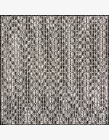 10' x 10' Easy-Clean Trellis Indoor / Outdoor Square Rug