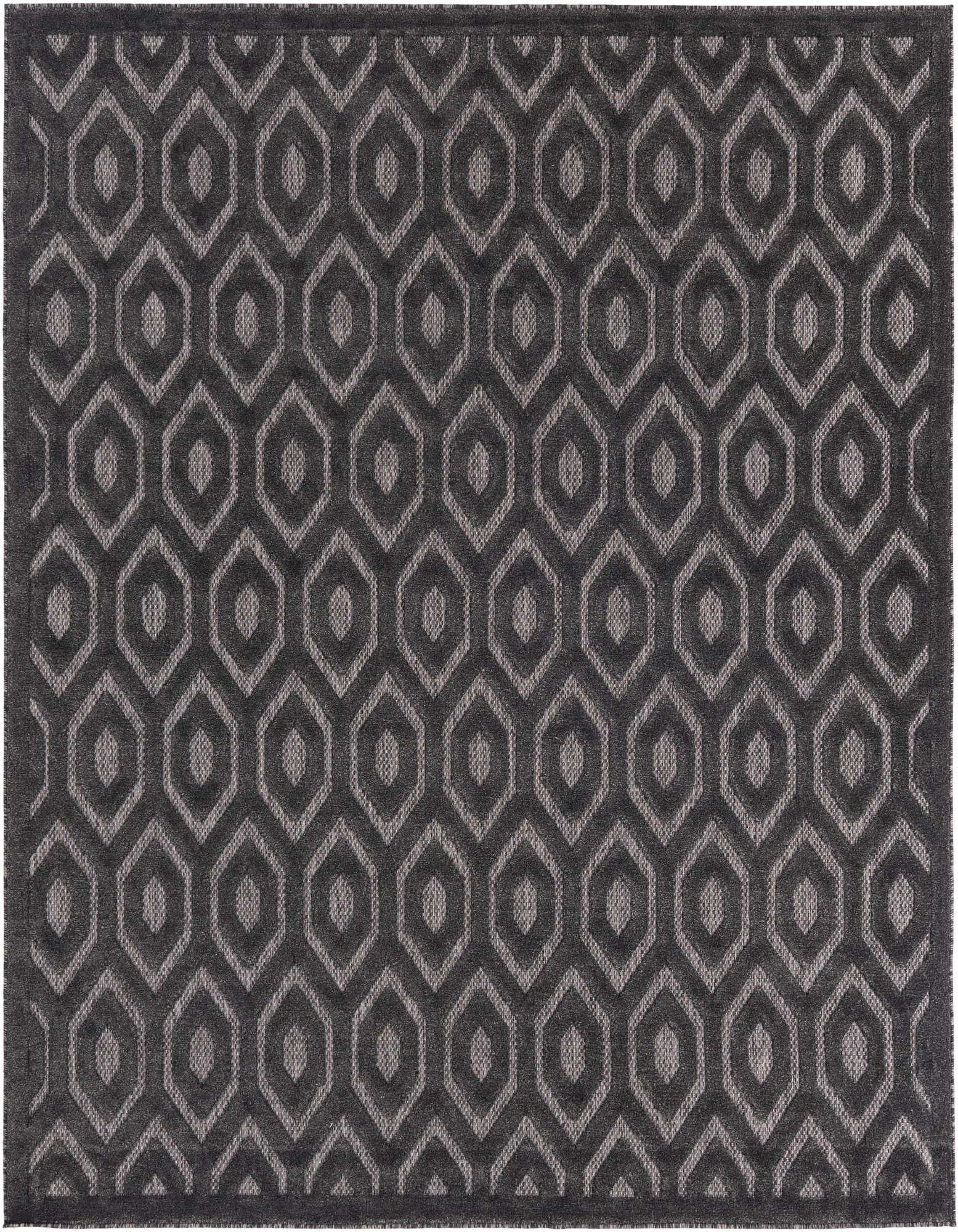 7' 10 x 7' 10 Easy-Clean Trellis Textured Indoor / Outdoor Square Rug