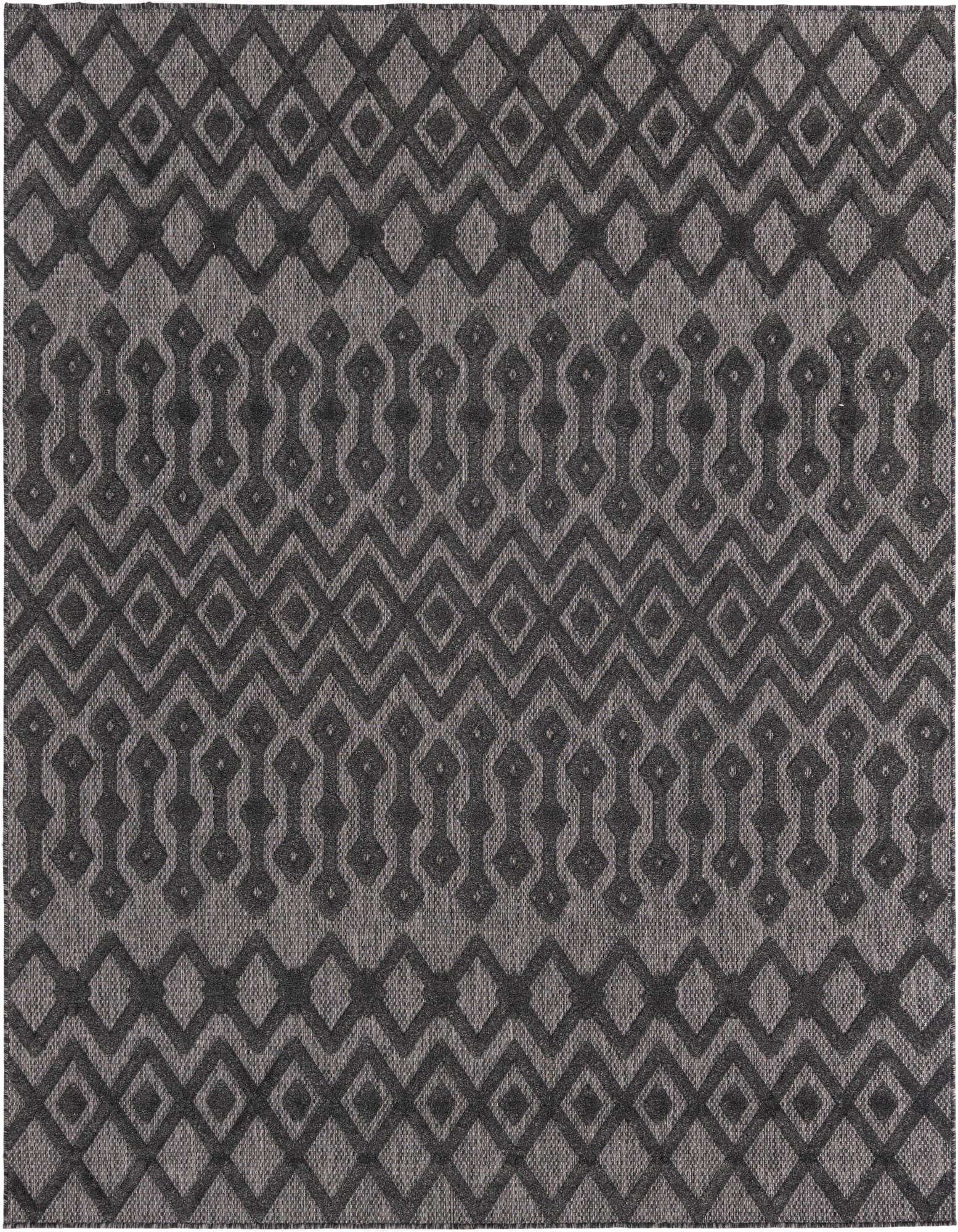 7' 10 x 7' 10 Easy-Clean Trellis Textured Indoor / Outdoor Square Rug