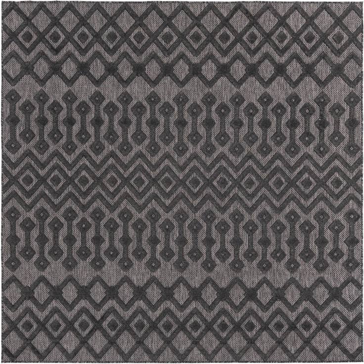 Detail image of 7' 10 x 7' 10 Easy-Clean Trellis Textured Indoor / Outdoor Square Rug