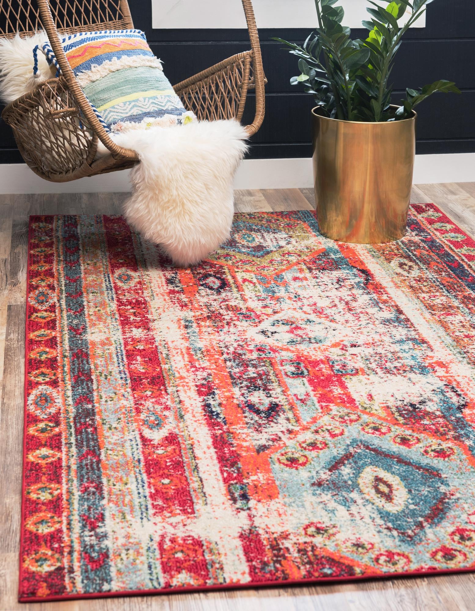 5' x 8' Washable Santa Fe Rug