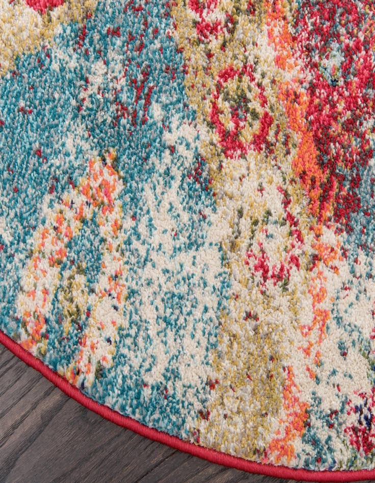 Detail image of 6' x 6' Washable Mesa Round Rug