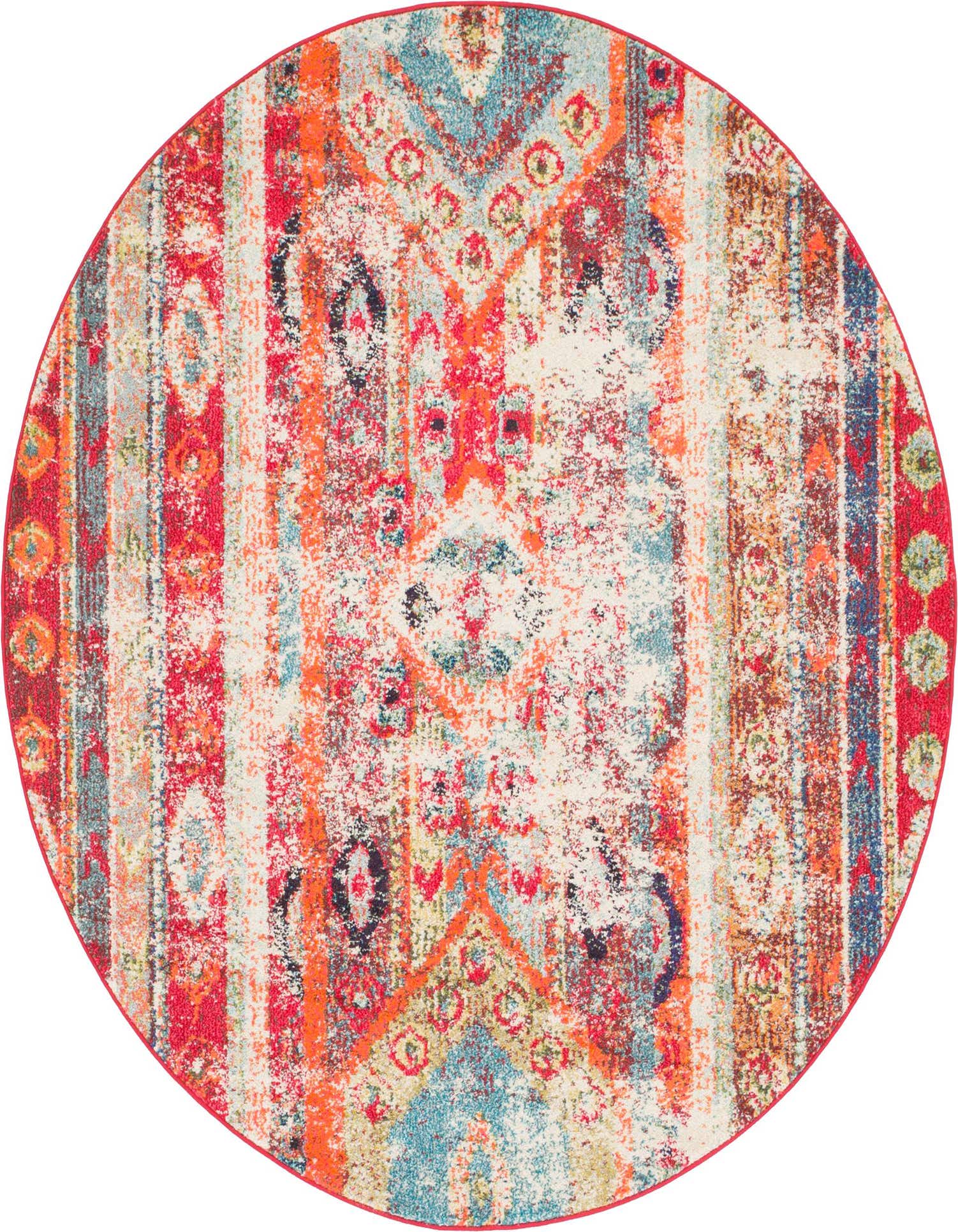 6' x 6' Washable Santa Fe Round Rug