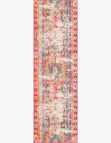 Cherry Pink Washable Mesa Runner Rug