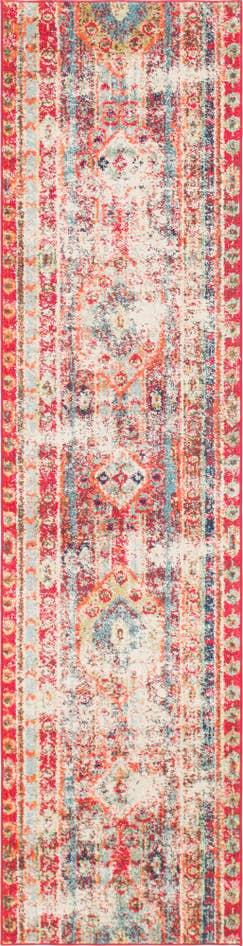 Detail image of 2' 7 x 10' Washable Santa Fe Runner Rug