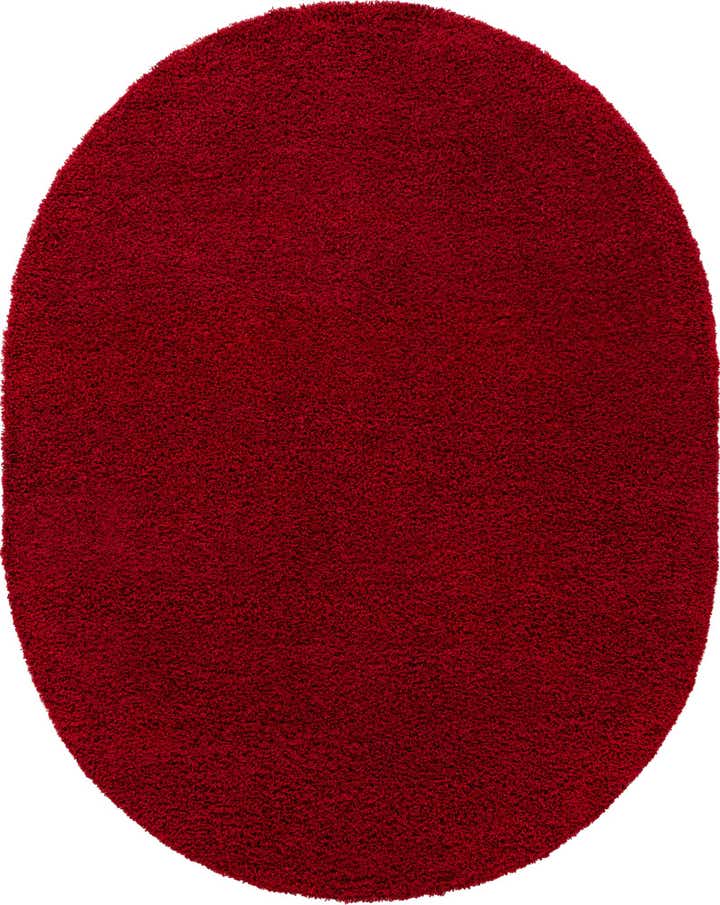7' 10 x 10' Solid Shag Oval Rug