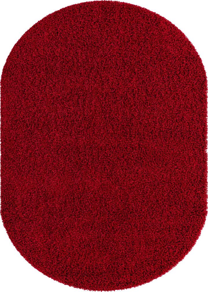 5' 3 x 8' Solid Shag Oval Rug