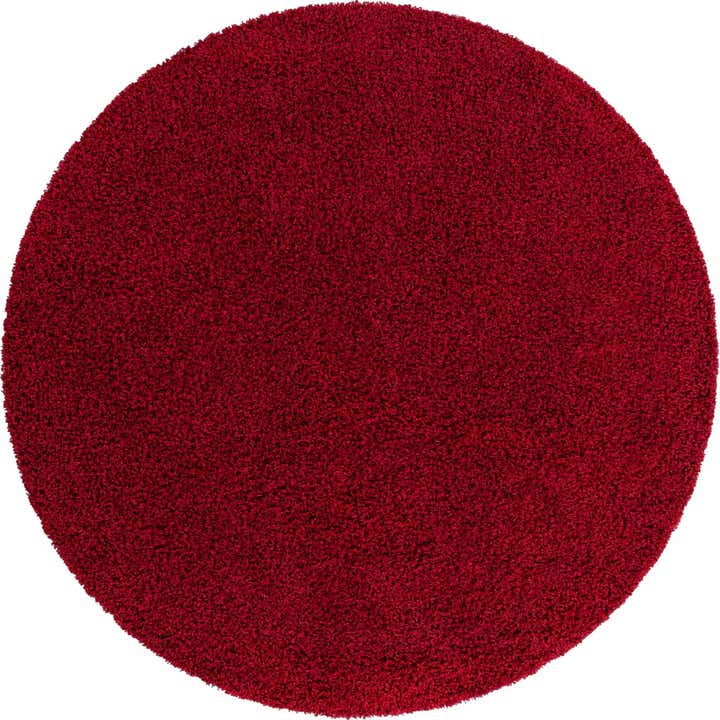 215cm x 215cm Solid Shag Rond Vloerkleed