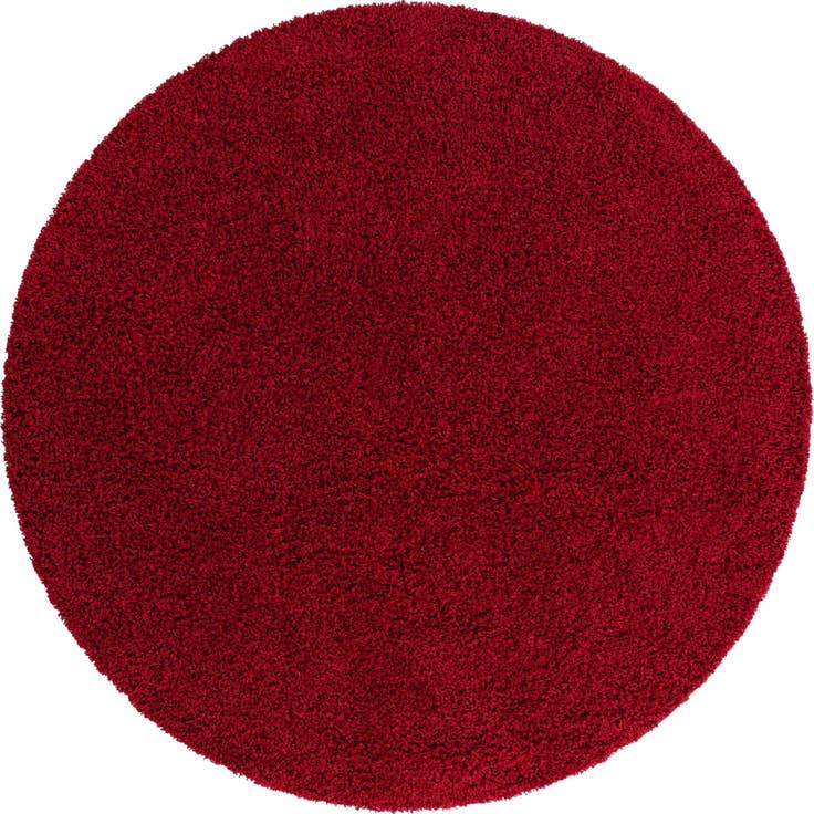 Detailfoto van 215cm x 215cm Solid Shag Rond Vloerkleed