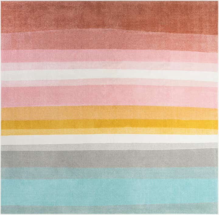 12' x 12' Chervil · Striped rug, multi