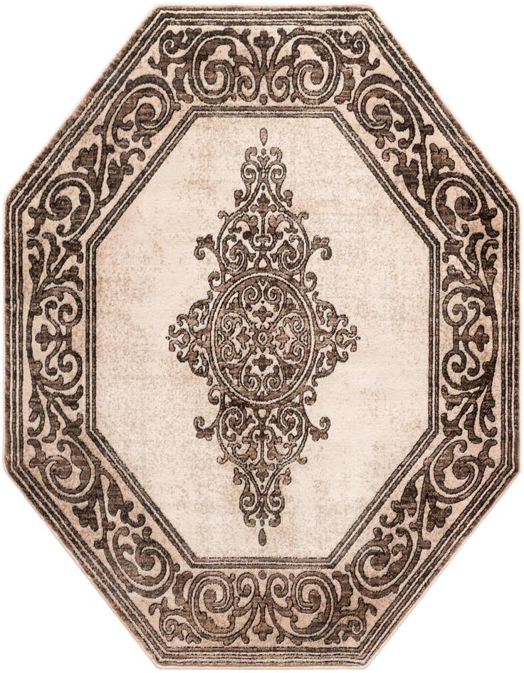 Detail image of 5' 3 x 5' 3 Hermitage Octagon Rug