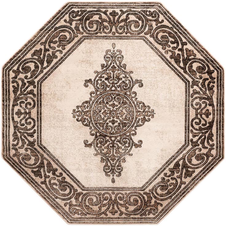 Vue détaillée : 160cm x 160cm Hermitage Tapis Octogone