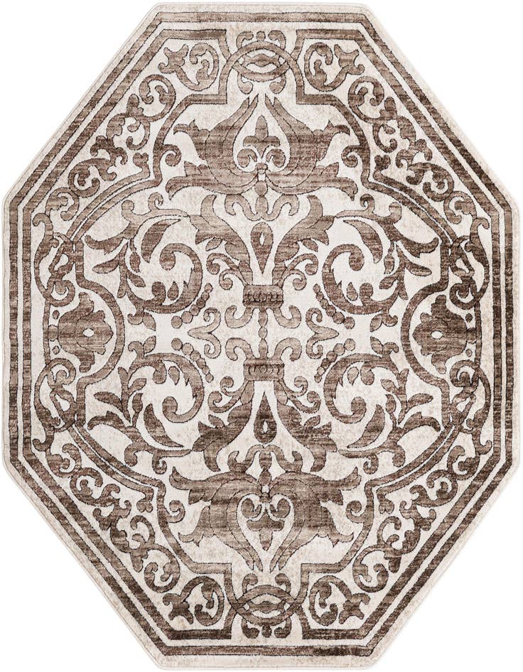 Detail image of 5' 3 x 5' 3 Hermitage Octagon Rug