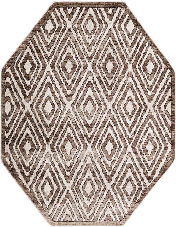 Detail image of 5' 3 x 5' 3 Hermitage Octagon Rug