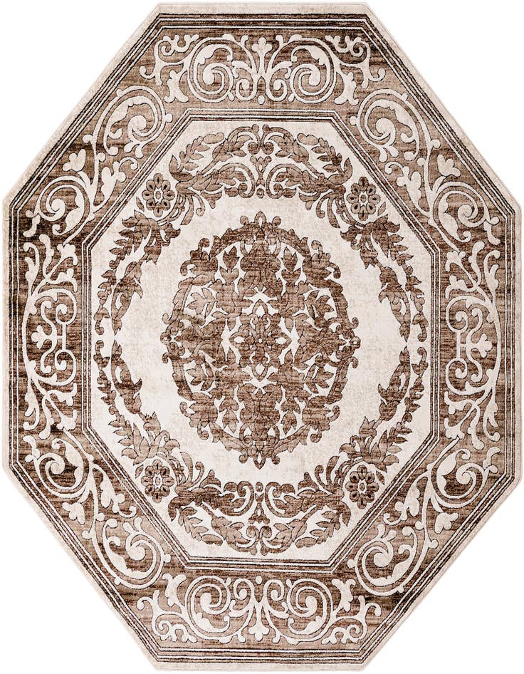 Detail image of 5' 3 x 5' 3 Hermitage Octagon Rug