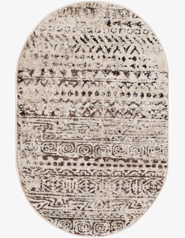 Chocolate Brown Hermitage Oval Rug