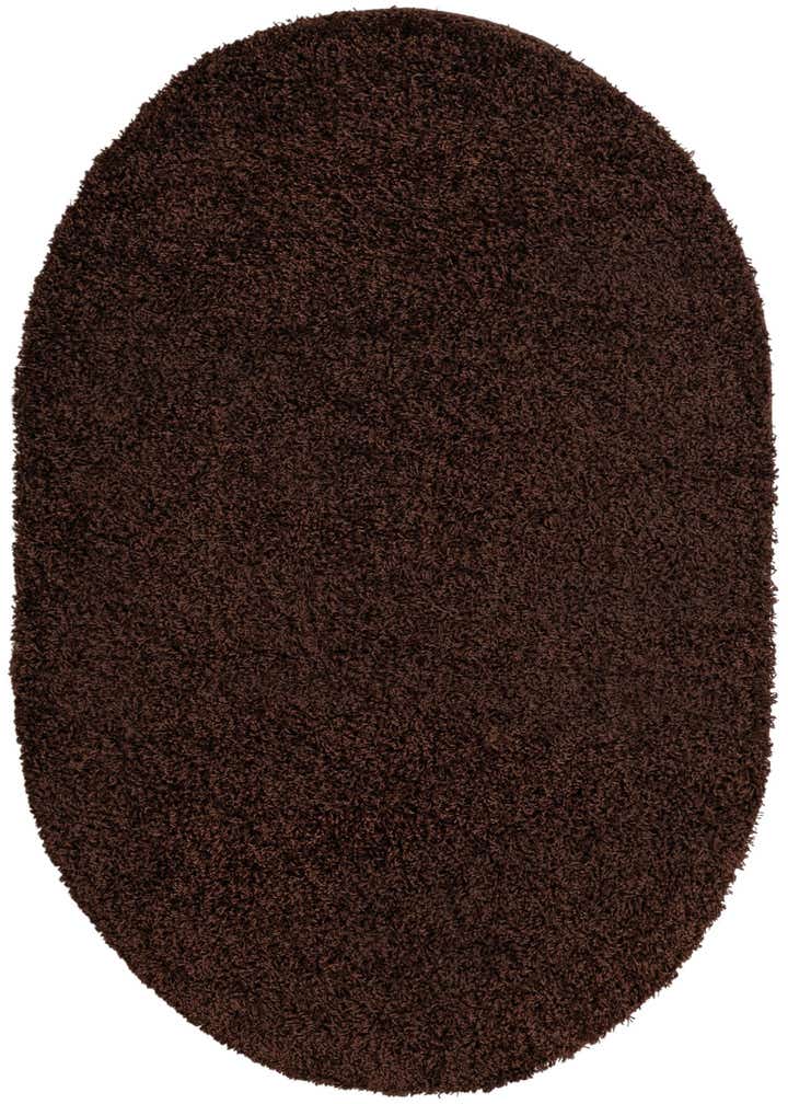 4' x 6' Solid Shag Oval Rug