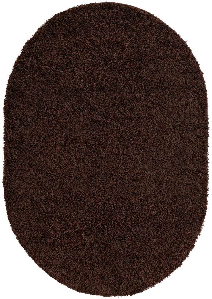 4' x 6' Solid Shag Oval Rug