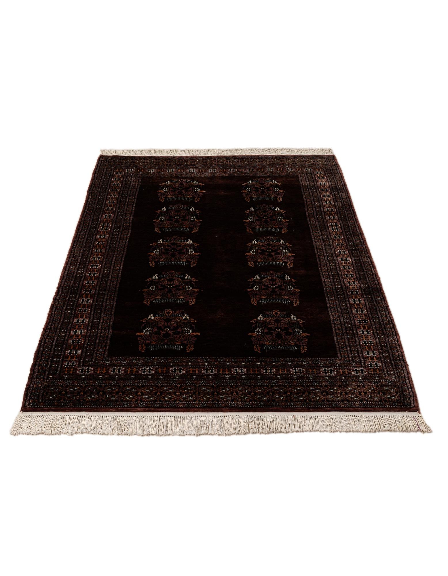 4' 1 x 5' 11 Hand Knotted Bokhara Oriental Wool Rug