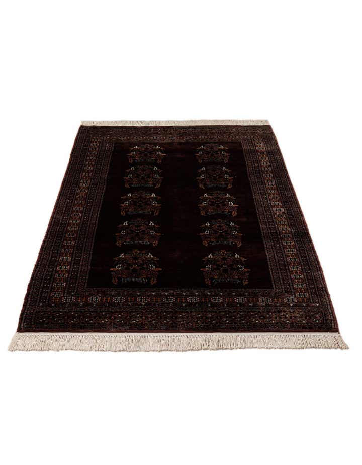 4' 1 x 5' 11 Hand Knotted Bokhara Oriental Wool Rug
