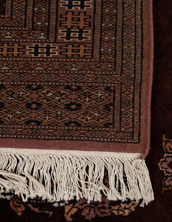 Detail image of 4' 1 x 5' 11  Hand Knotted Bokhara Oriental Wool Rug