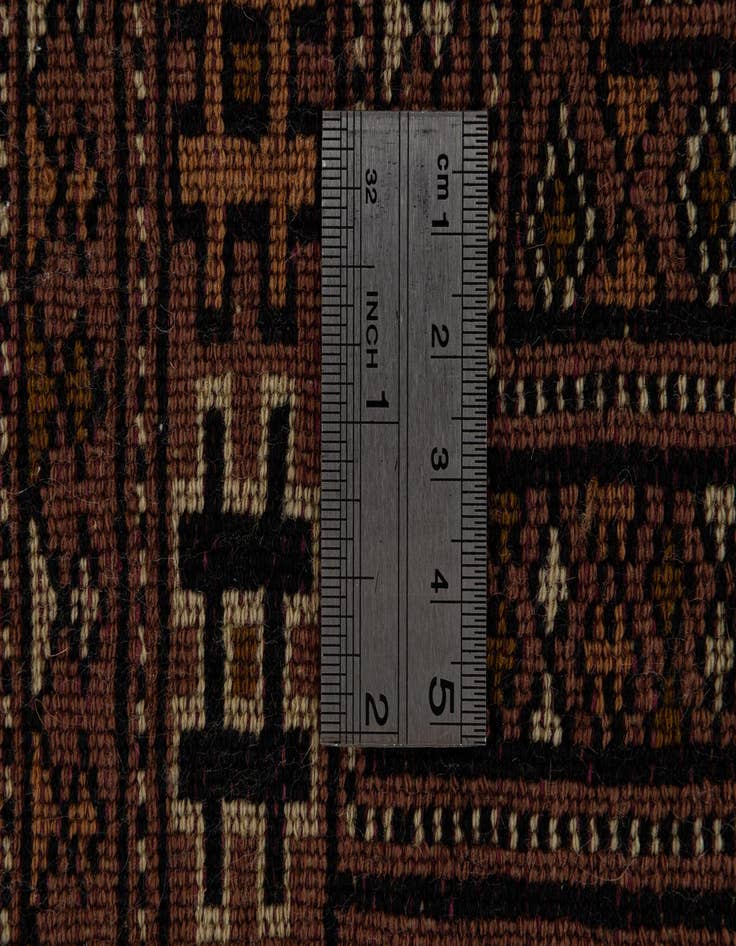 Detail image of 4' 1 x 5' 11  Hand Knotted Bokhara Oriental Wool Rug