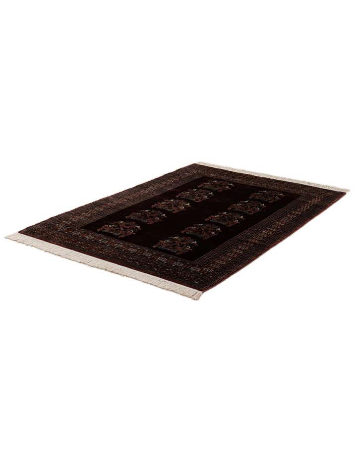 4' 1 x 5' 11 Hand Knotted Bokhara Oriental Wool Rug