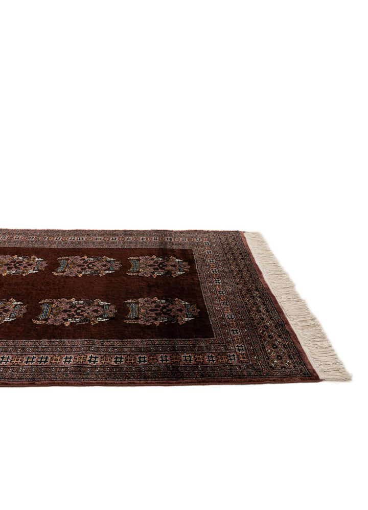 4' 1 x 5' 11 Hand Knotted Bokhara Oriental Wool Rug
