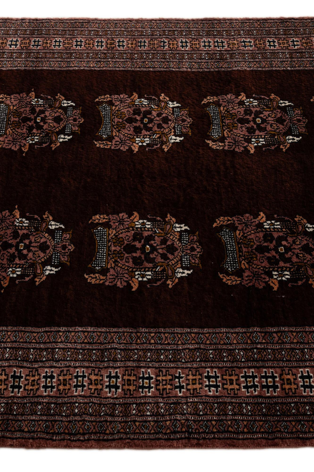 4' 1 x 5' 11 Hand Knotted Bokhara Oriental Wool Rug