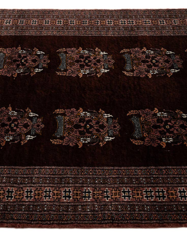 Detail image of 4' 1 x 5' 11  Hand Knotted Bokhara Oriental Wool Rug