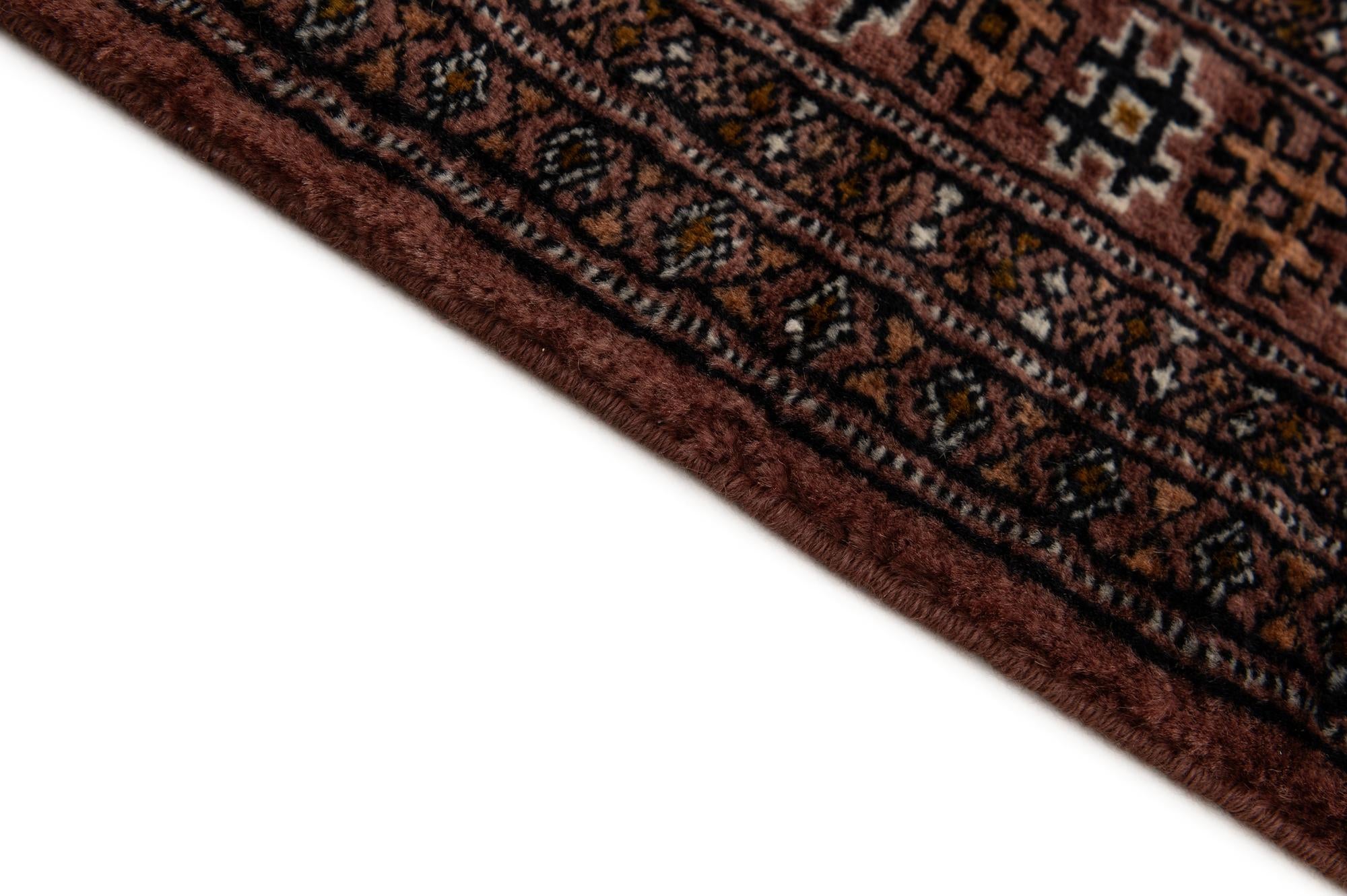 4' 1 x 5' 11 Hand Knotted Bokhara Oriental Wool Rug