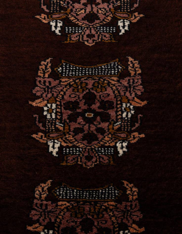 Detail image of 4' 1 x 5' 11  Hand Knotted Bokhara Oriental Wool Rug