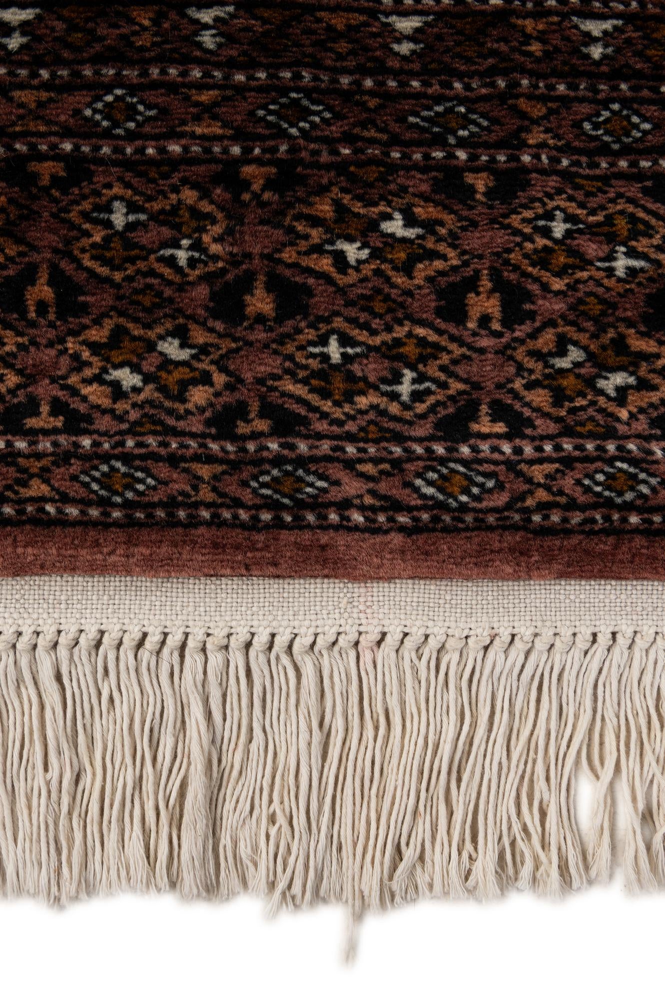 4' 1 x 5' 11 Hand Knotted Bokhara Oriental Wool Rug