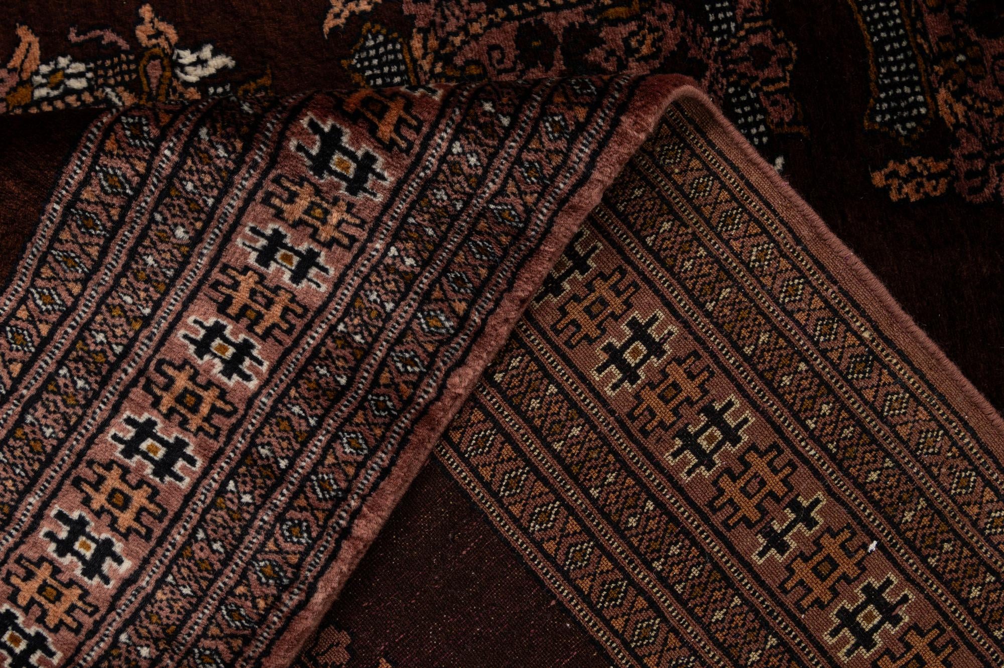 4' 1 x 5' 11 Hand Knotted Bokhara Oriental Wool Rug